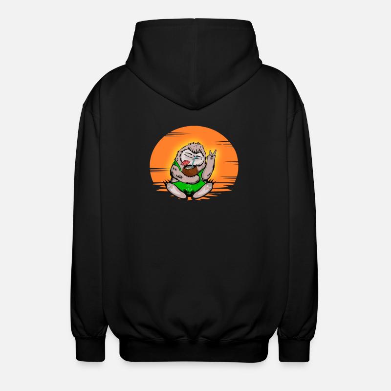 Faultier - Unisex Kapuzenjacke - Schwarz