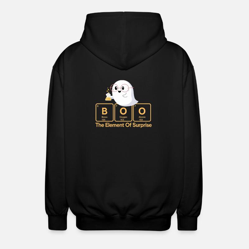 Elementar Boo Ghost T-Shirt - Unisex Kapuzenjacke - Schwarz