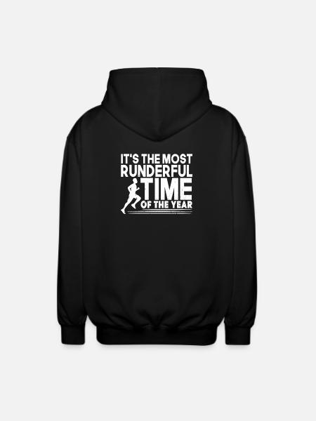 Marathon Runner Most Runderful Time Running - Unisex Hooded Jacket - black