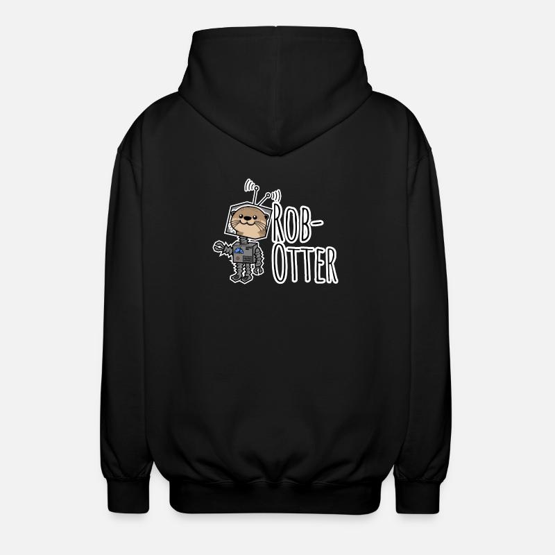 Rob-Otter - Blague plate mi-loutre mi-robot ! - Veste à capuche unisexe - noir