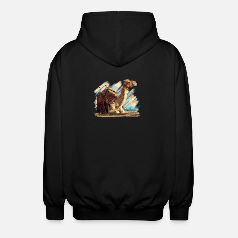 kamel - Unisex Kapuzenjacke - Schwarz