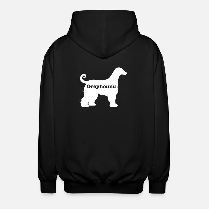 Windhund - Unisex Kapuzenjacke - Schwarz