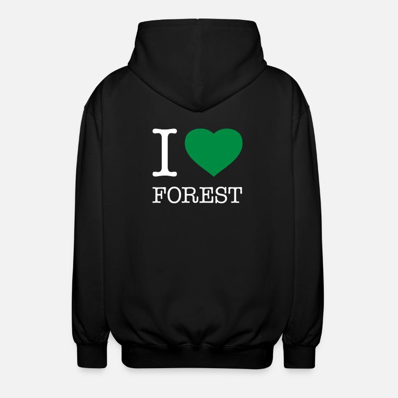 J’ADORE LA FORÊT - Veste à capuche unisexe - noir