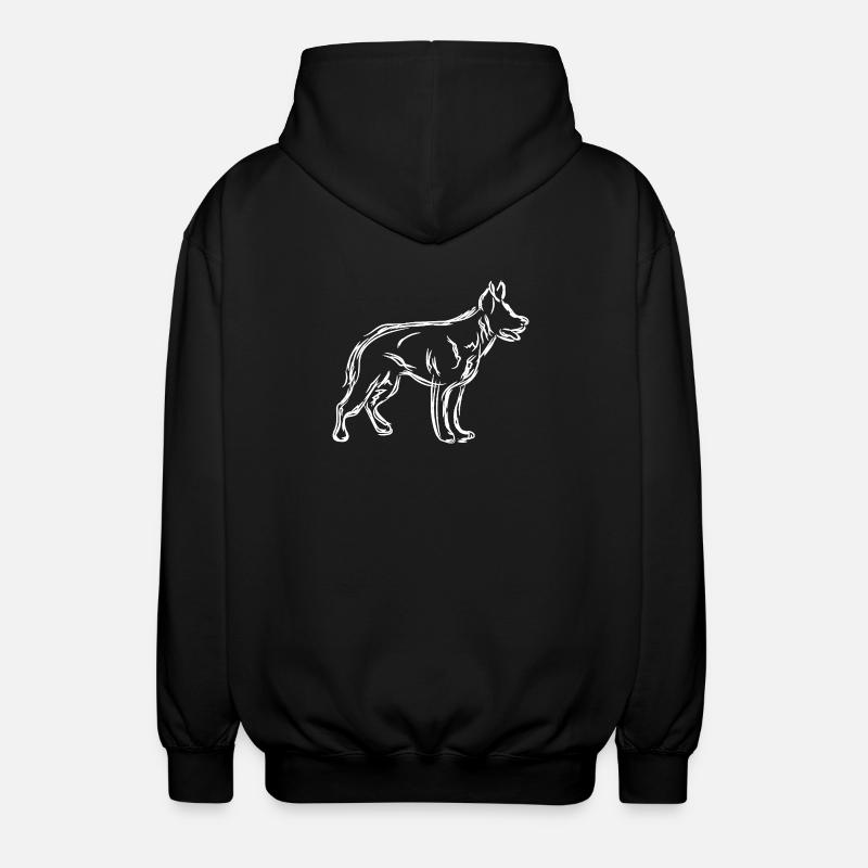 Schäferhund - Unisex Kapuzenjacke - Schwarz
