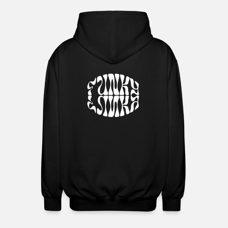 Funky Musik typografisches Design - Unisex Kapuzenjacke - Schwarz