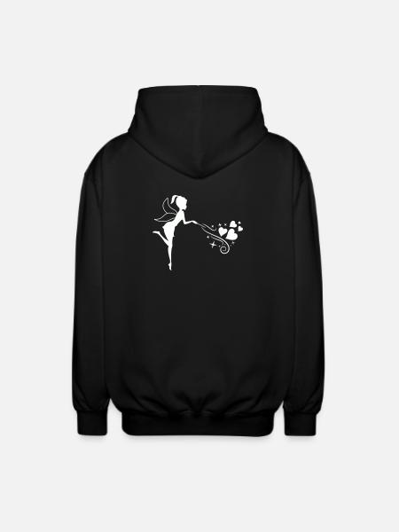 Fairytale fairy with heart magic - Unisex Hooded Jacket - black