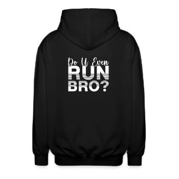 Marathon Runner Do U Even Run Bro Running Gift - Unisex Kapuzenjacke - Schwarz - Hinten - AI Model Male 185 light (185cm)