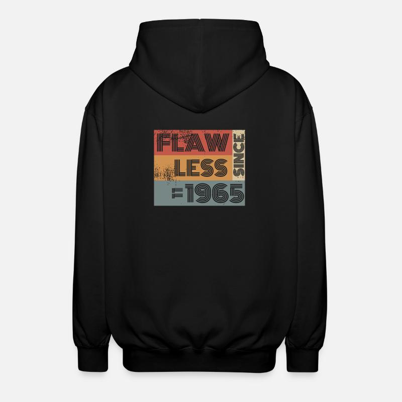 60th Birthday Flawless since 11/1965 - Unisex Hooded Jacket - black