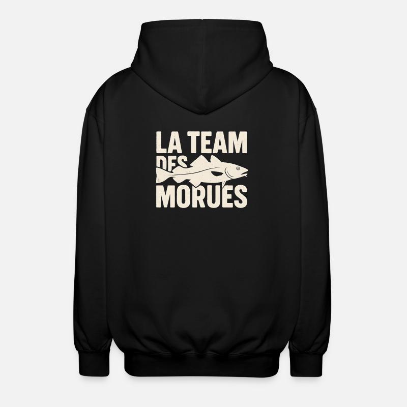 La Team Des Morues - Veste à capuche unisexe - noir