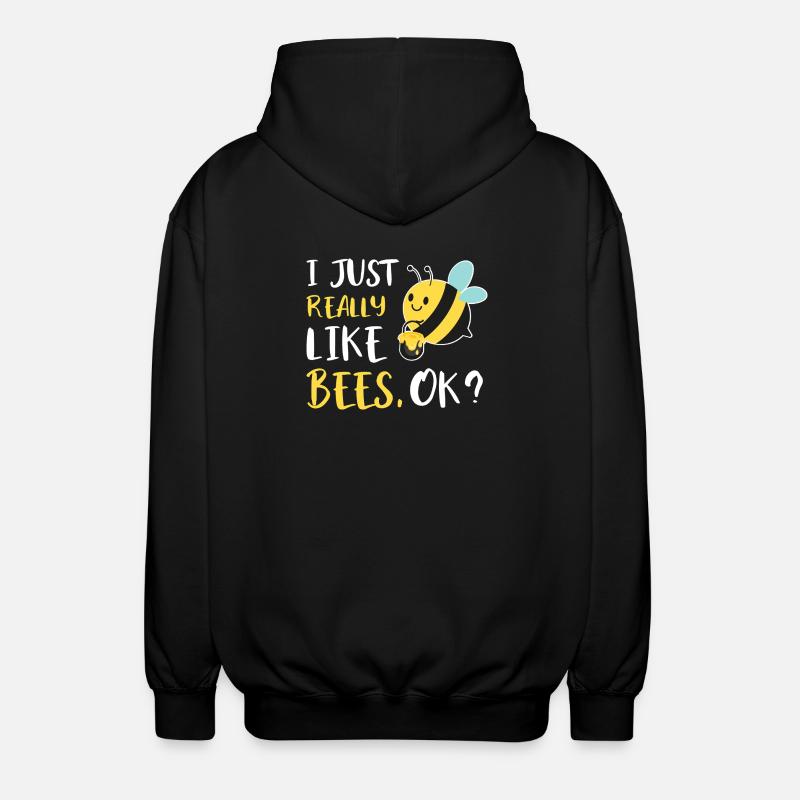 Fan de dessins animés Abeilles Mignonnes - Veste à capuche unisexe - noir