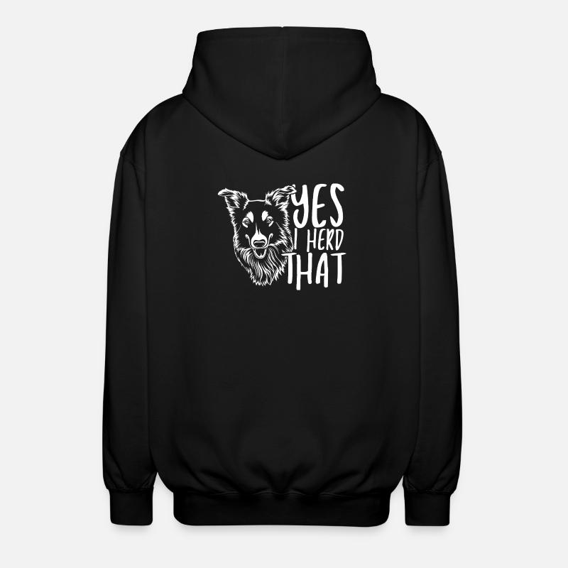 Wolf head with handwritten text - Unisex Hooded Jacket - black