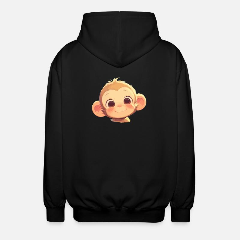 Makaken Makake - Unisex Kapuzenjacke - Schwarz