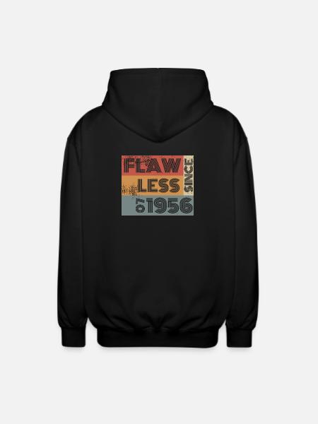 70th Birthday Flawless since 07/1956 - Unisex Hooded Jacket - black