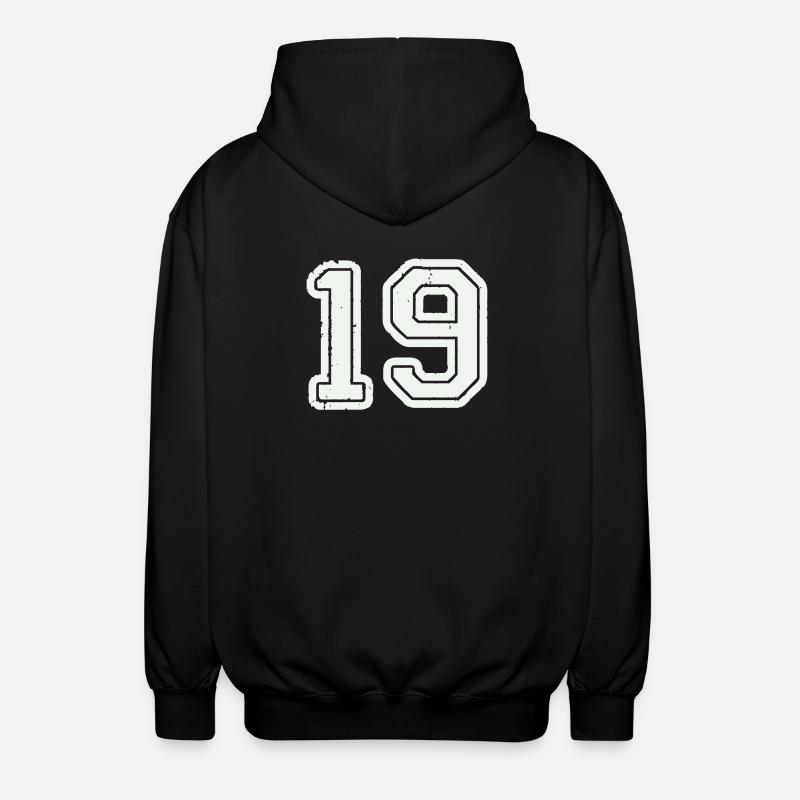19 - Veste à capuche unisexe - noir