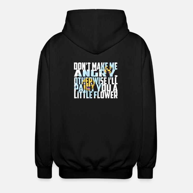 Don't make me angry - Unisex Hooded Jacket - black