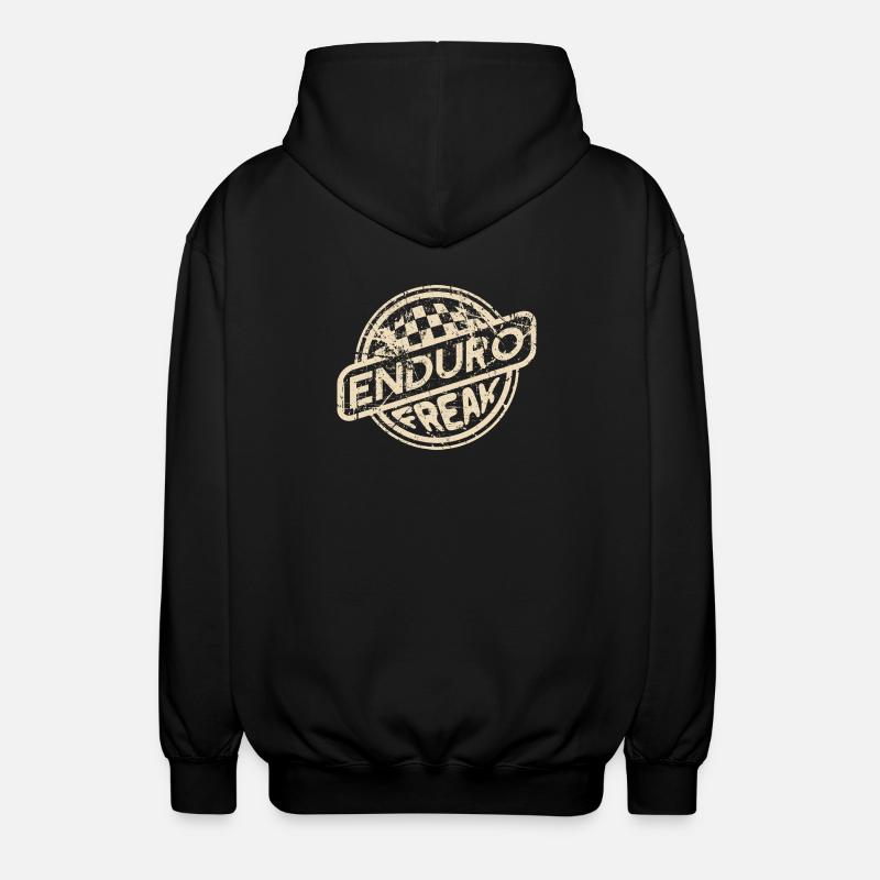 Enduro Freak | Retro Design - Unisex Hooded Jacket - black