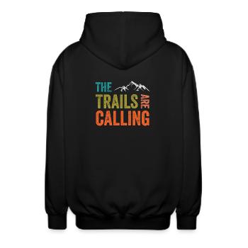 Die Spuren rufen - Unisex Kapuzenjacke - Schwarz - Hinten - AI Model Male 185 light (185cm)