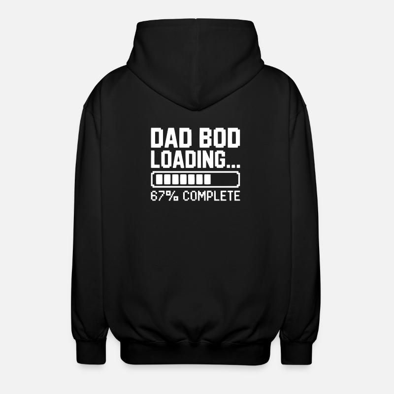 Dad Bod Loading - Unisex Hooded Jacket - black