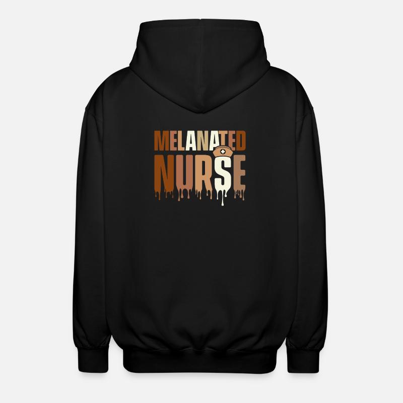 Infirmière mélanée – HBCU Melanin Pride - Veste à capuche unisexe - noir