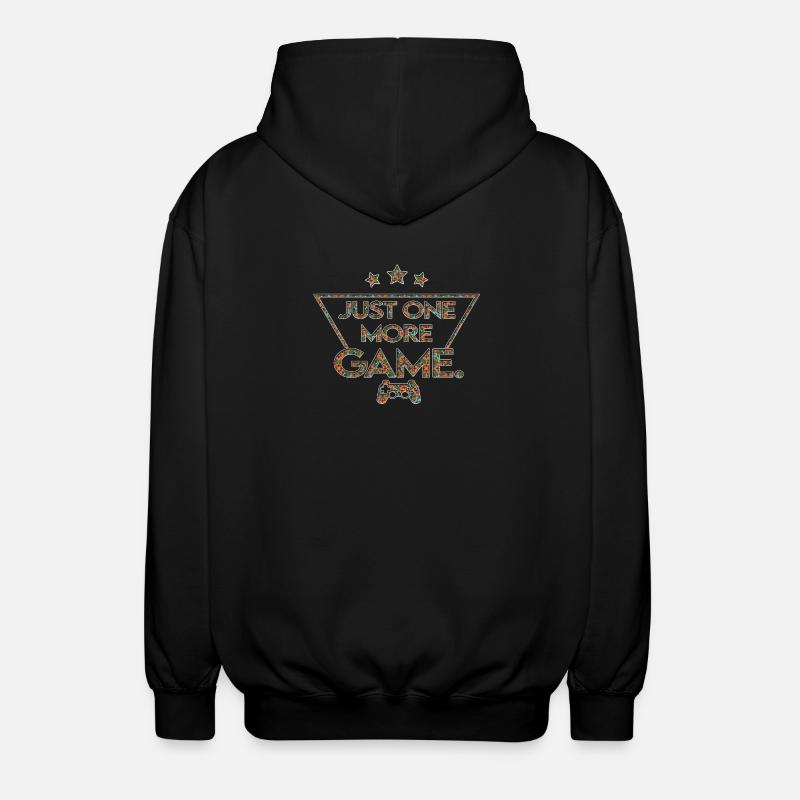 Just_one_more_game_-_cool_muster_ - Unisex Kapuzenjacke - Schwarz