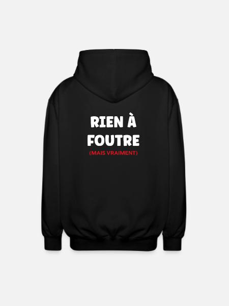 rien à foutre, - Veste à capuche unisexe - noir