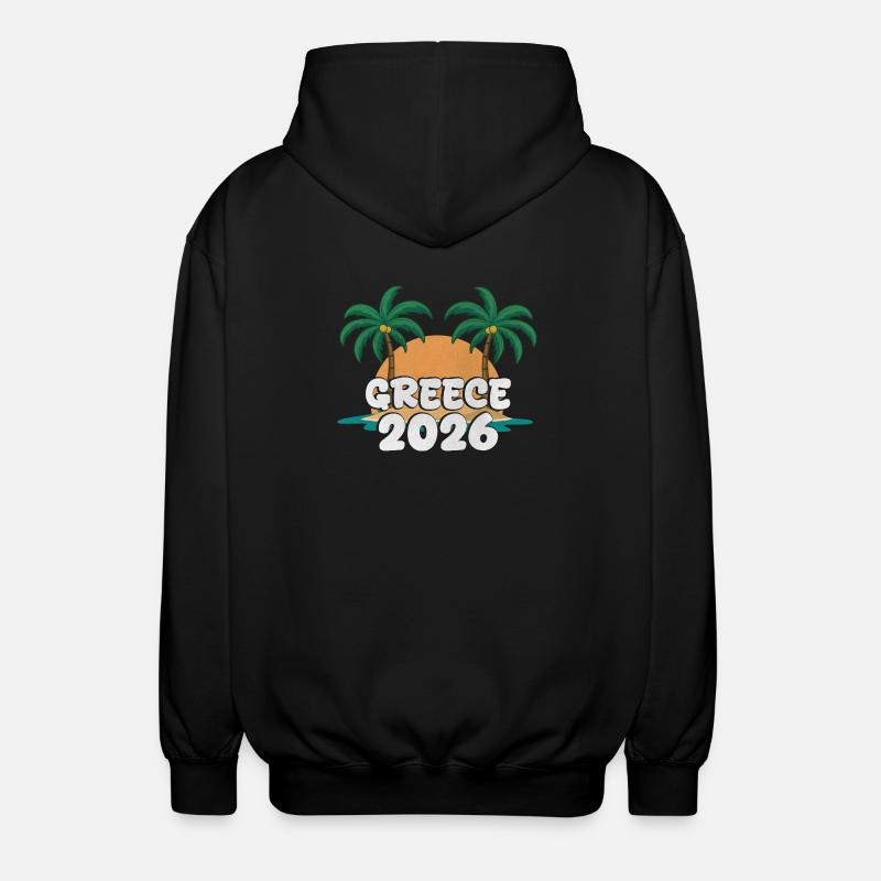 Greece 2026 - Unisex Kapuzenjacke - Schwarz
