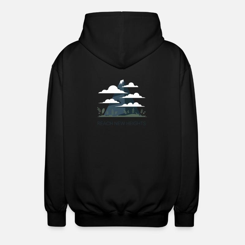 Graphique Reach New Heights Mountain - Veste à capuche unisexe - noir