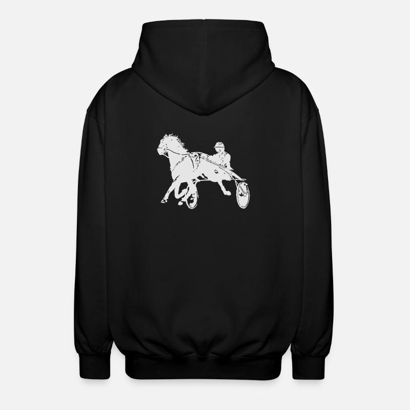 Courses de chevaux de trot - Veste à capuche unisexe - noir