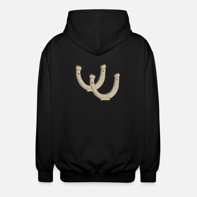 hufeisen impressionismus - Unisex Kapuzenjacke - Schwarz