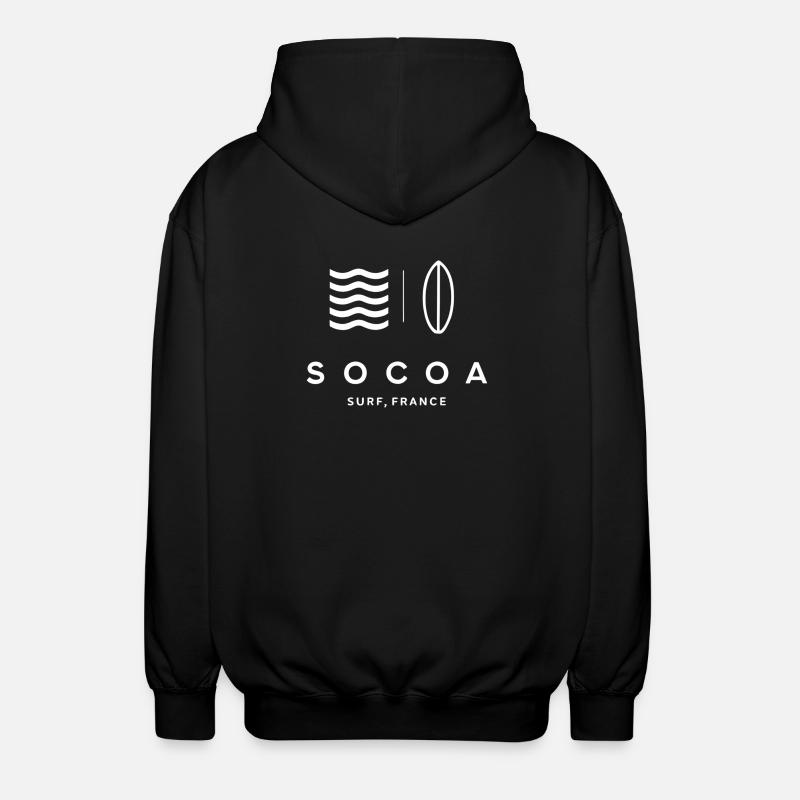 Design Surf à socoa - Veste à capuche unisexe - noir