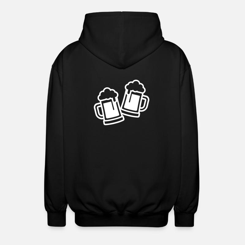 Bierglas Symbol Bier - Unisex Kapuzenjacke - Schwarz