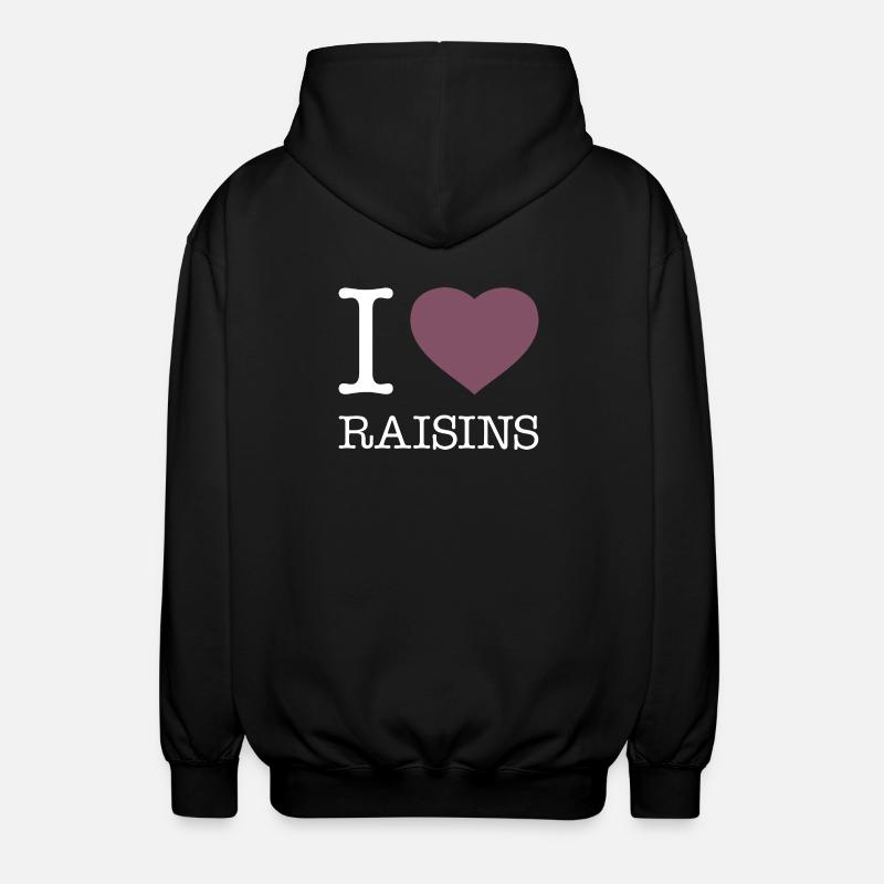 J’adore les raisins secs Rosinen - Veste à capuche unisexe - noir
