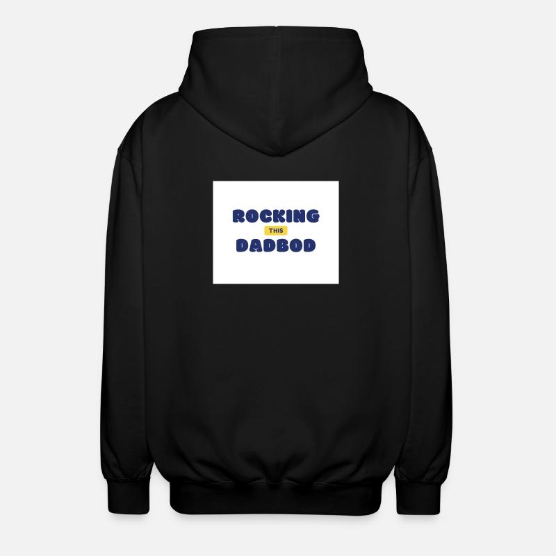 Rocking This Dad Bod - Unisex Hooded Jacket - black