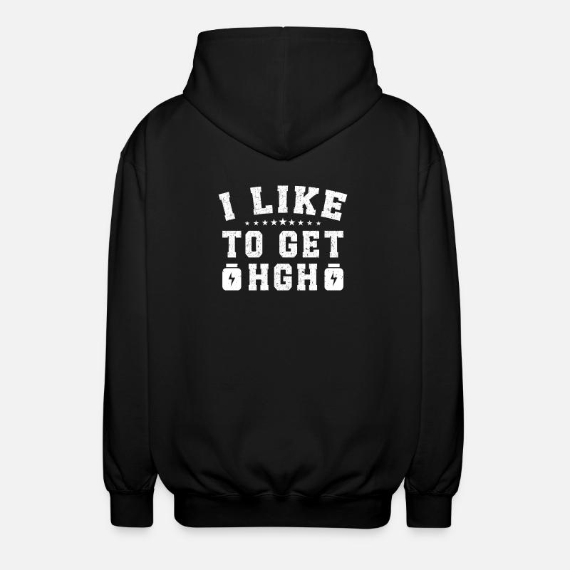 Styrkeløft kroppsbygger jeg liker å få HGH treningsstudio - Unisex-hettejakke - svart