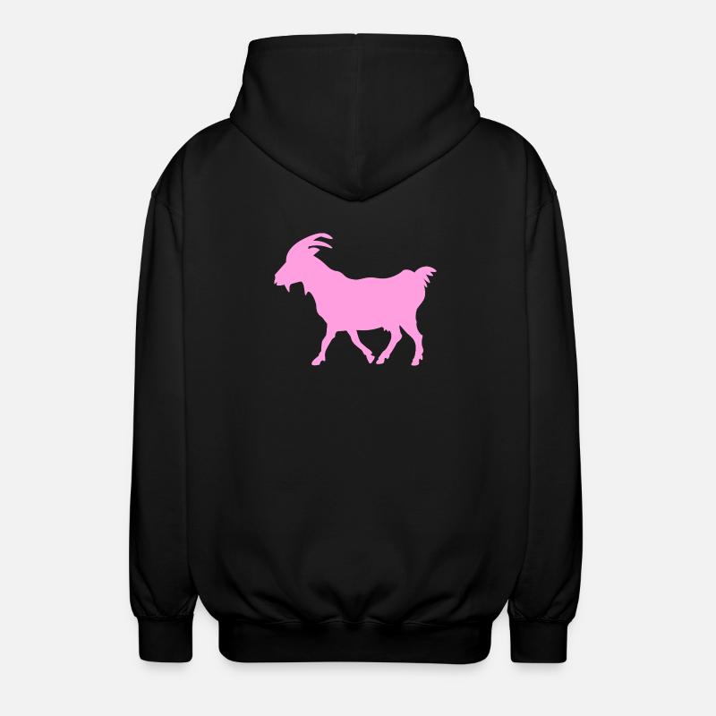 Ziege rosa G.O.A.T. - Unisex Kapuzenjacke - Schwarz