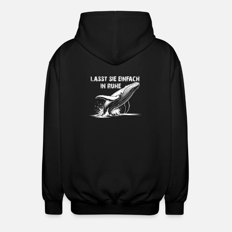 Rettet die Wale - Unisex Kapuzenjacke - Schwarz