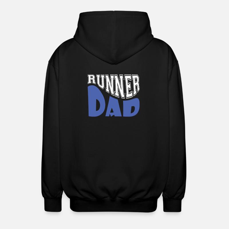 runner dad - Unisex Hooded Jacket - black