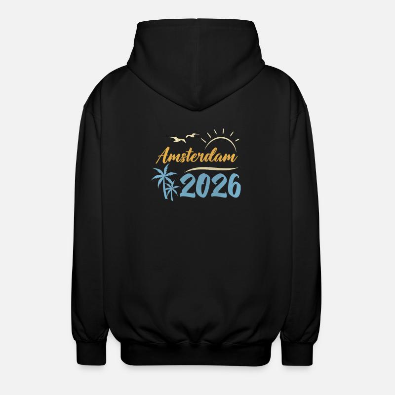 Amsterdam 2026 - Unisex Hooded Jacket - black