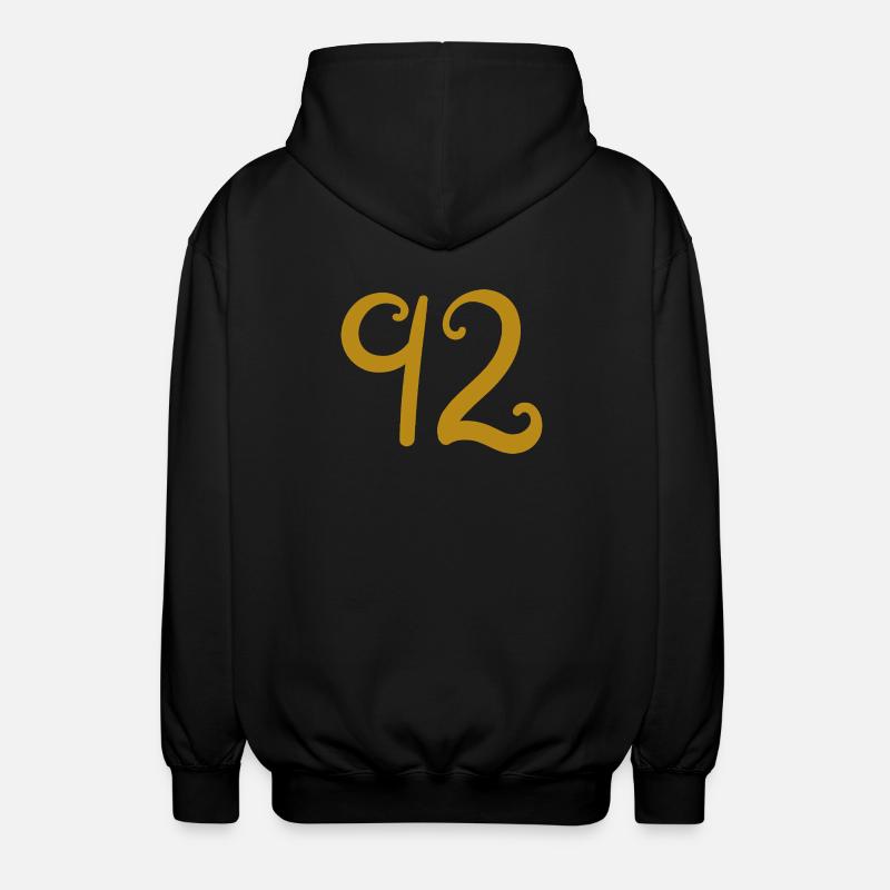 92 - Veste à capuche unisexe - noir