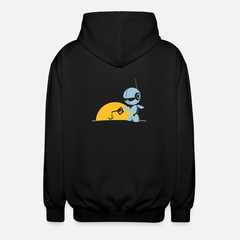 robot flower - Veste à capuche unisexe - noir