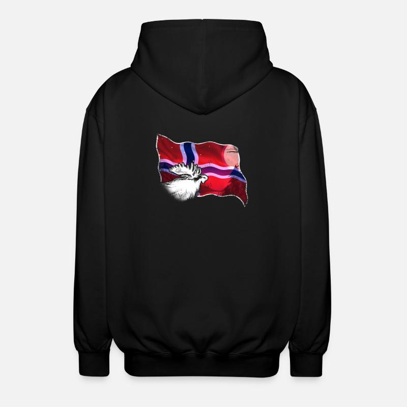 Norwegen - Unisex Kapuzenjacke - Schwarz