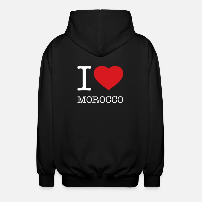 J’AIME LE MAROC Marokko - Veste à capuche unisexe - noir