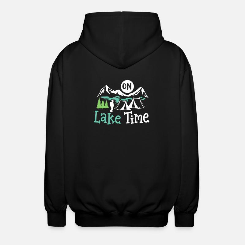 See Camping Zelten - Unisex Kapuzenjacke - Schwarz
