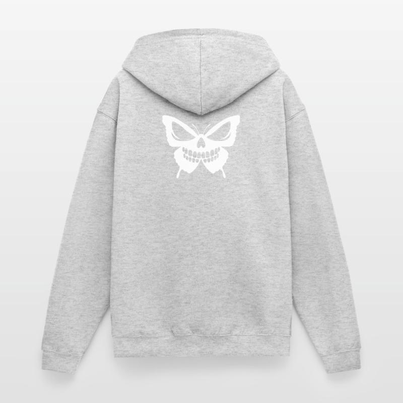 Conception complexe de crâne de papillon Veste à capuche unisexe