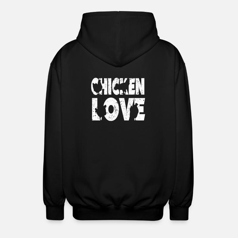 Poulet Amour Graffiti Design - Veste à capuche unisexe - noir