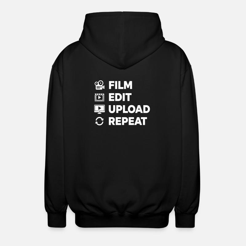 Video Editing Film Making Content Creator - Unisex Hooded Jacket - black
