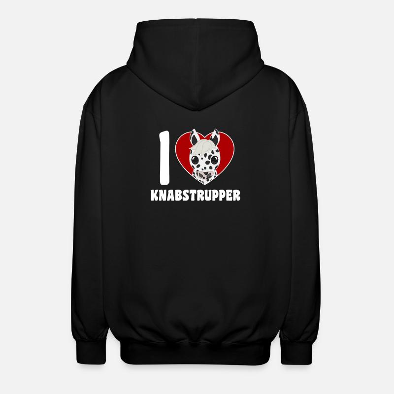 Ich liebe Knabstrupper - Unisex Kapuzenjacke - Schwarz