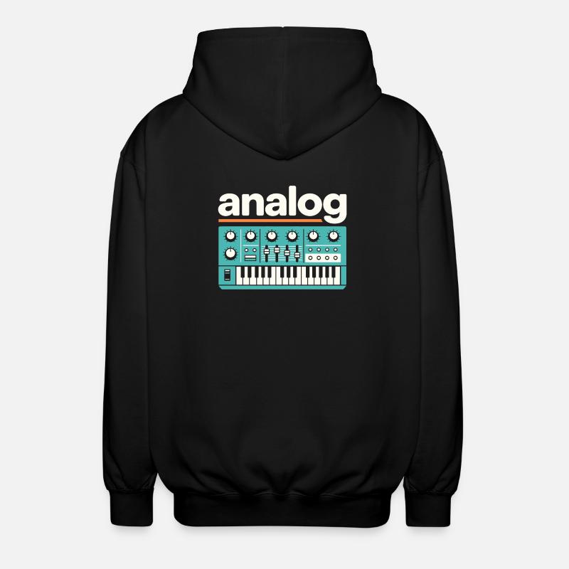 Musique rétro à synthétiseur analogique - Veste à capuche unisexe - noir