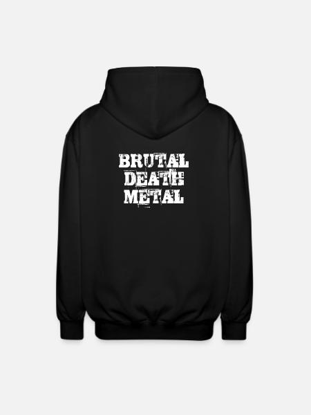 Brutale Death-Metal-Typografie - Unisex Kapuzenjacke - Schwarz