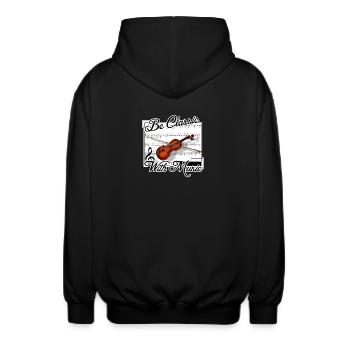 Be classic with Music Klassik Musik Geige Geschenk - Unisex Kapuzenjacke - Schwarz - Hinten - AI Model Male 185 light (185cm)